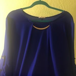 Royal blue blouse